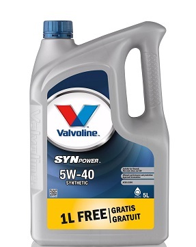 Масло моторное синтетическое Valvoline SynPower SAE 5W-40 5л (1л в подарок)