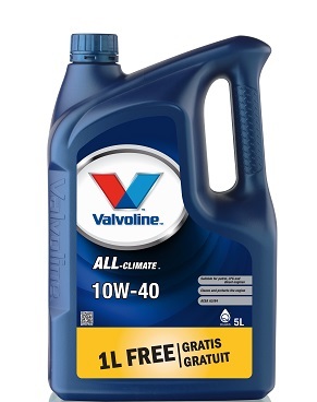 Масло моторное полусинтетическое Valvoline All Climate SAE 10w40 5л (1л в подарок)